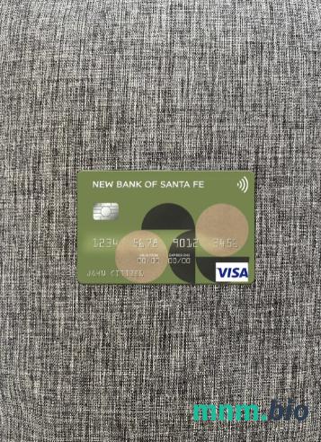 Argentina New bank of Santa Fe wygląd zdjęcia karty wizowej skan PSD + zdjęcie